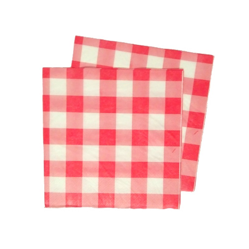 Gingham Red Napkins